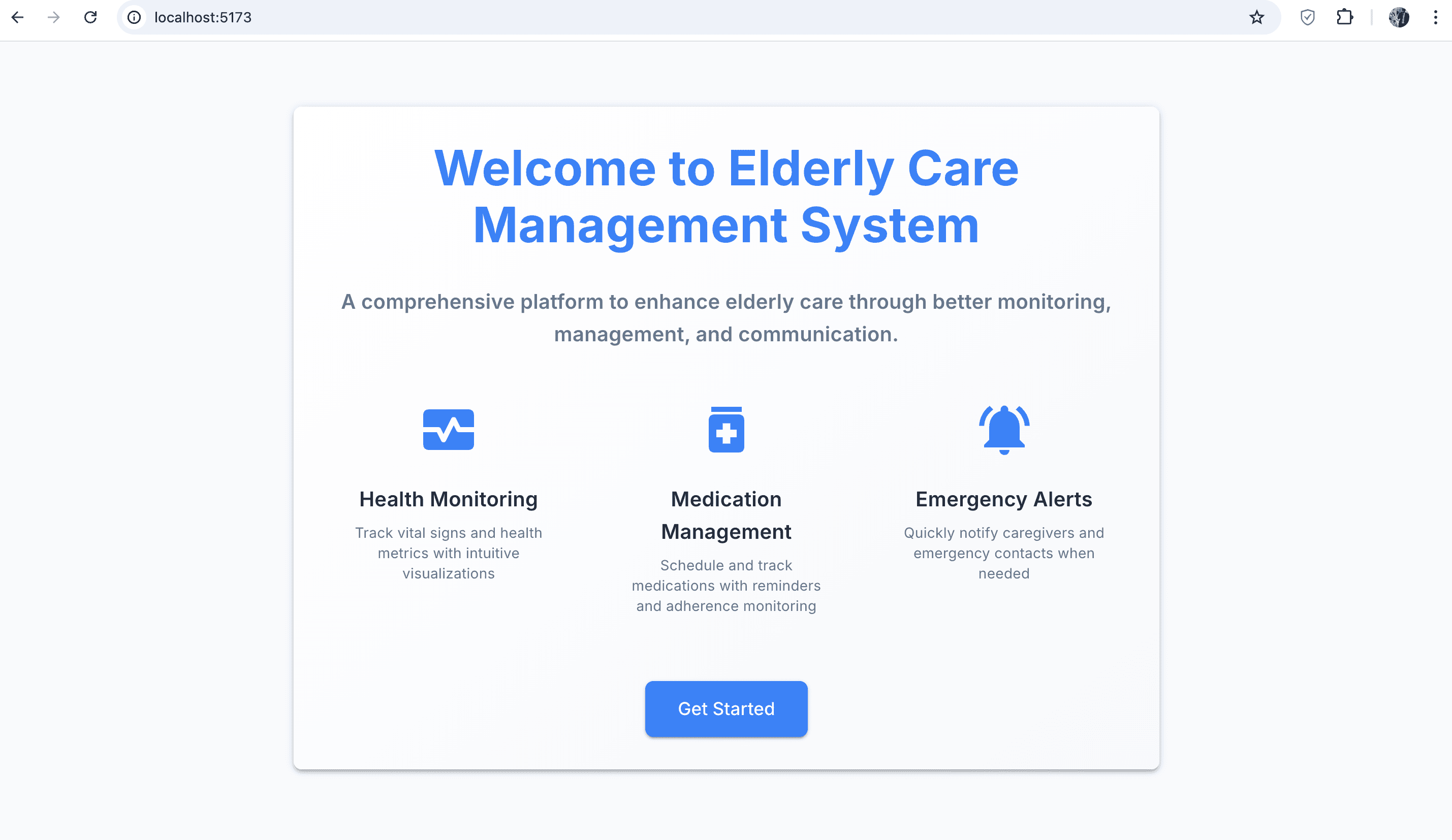 Elderly Care Management System