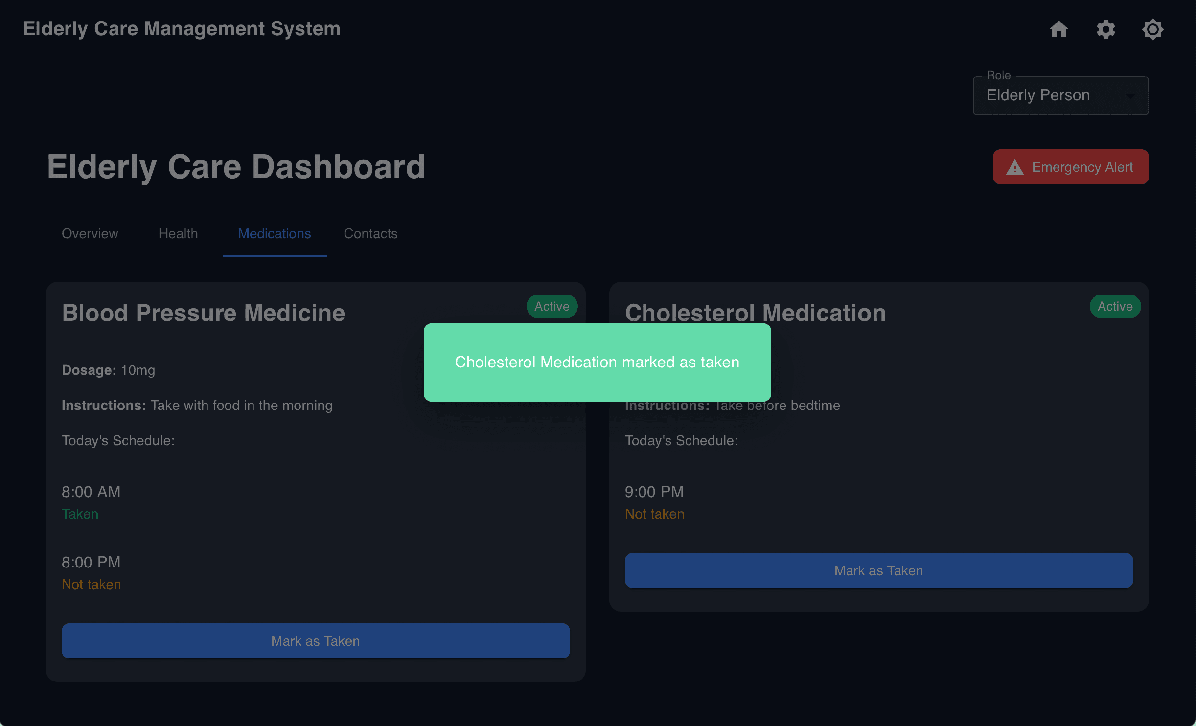 Elderly Care Management System